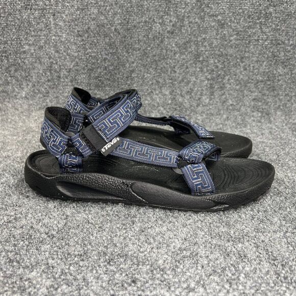 Teva Hurricane Sandals Men\'s‎ 10 Blue Black Athletic Outdoor Hiking Water Shoes